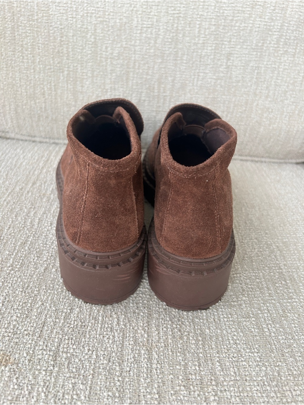 Steve Madden Brown Suede Gold-Bit Slip-On Loafers - Picture 3 of 6